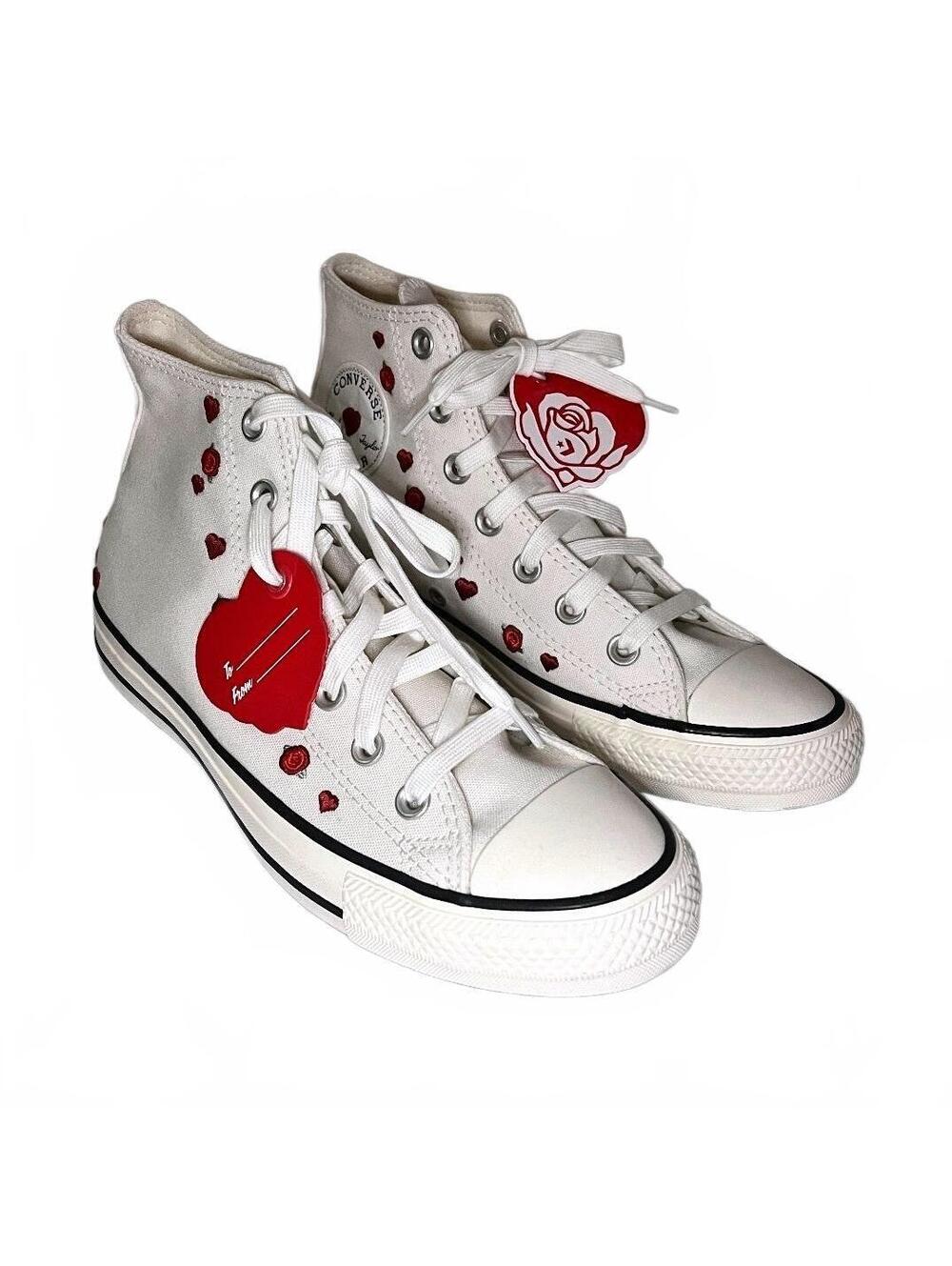Converse Chuck Taylor Hearts & Roses Valentine’s High Tops Size 8